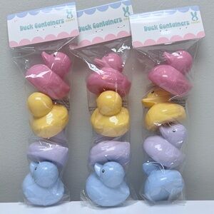 New Target Bullseye Playground Set of 12 Duck Shaped Pastel Easter Containers